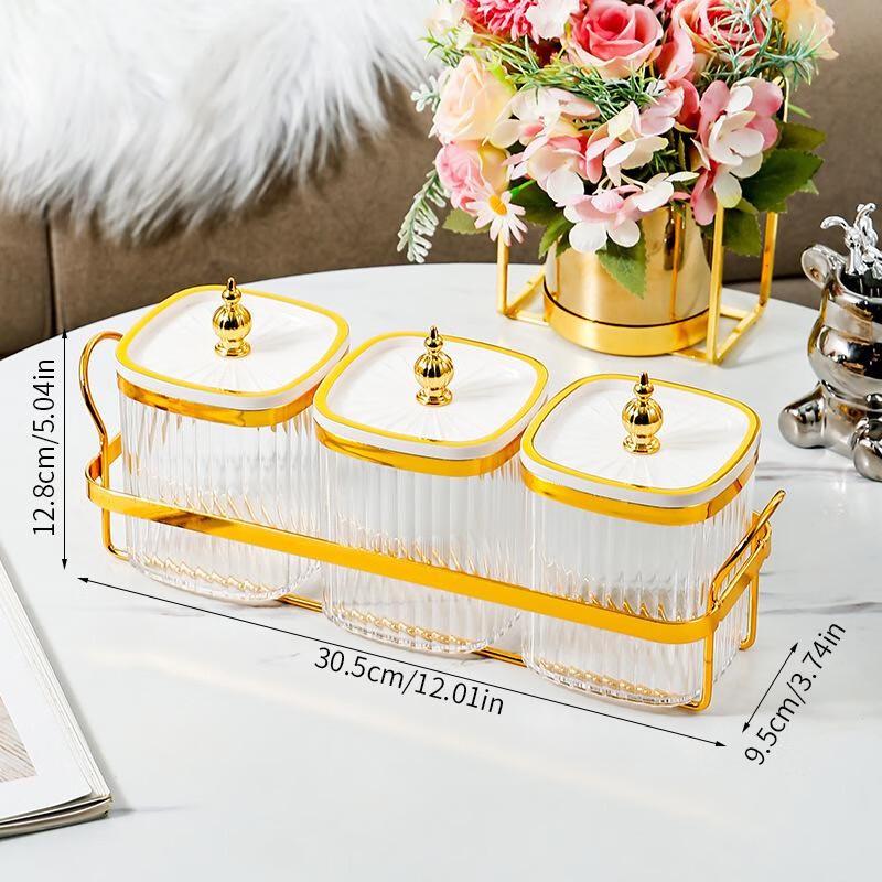 LISM Transparent Plastic Food Storage Jar Set