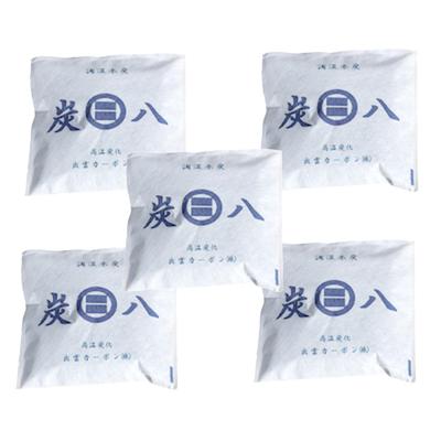 Izumo Carbon Charcoal Hachi Single-Layer Bag, Set of 5 Bags, Izumo Carbon, Izumoya Charcoal Hachi, Dehumidifying and Deodorizing
