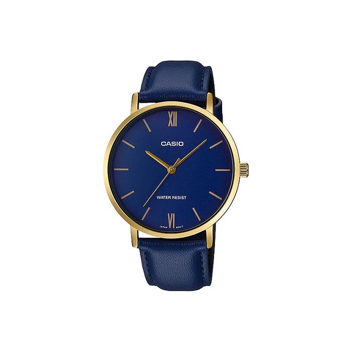 CASIO Men Standard Series Blue Watch MTP-VT01GL-2B MTP-VT01GL-2B Blue Dial