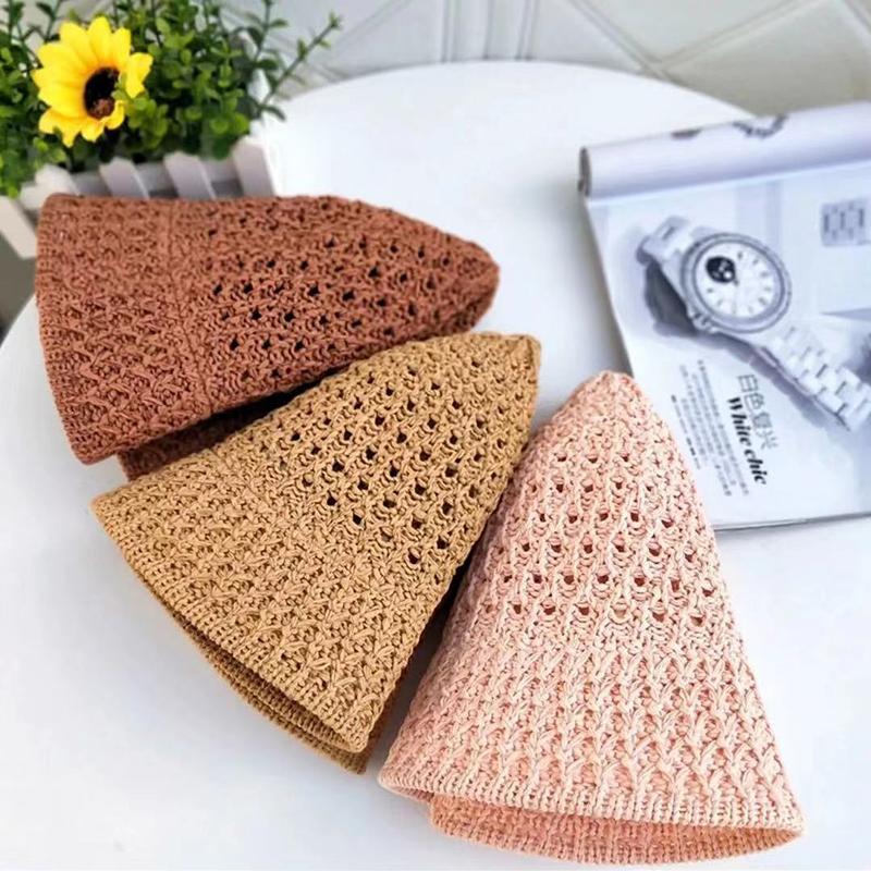 WTEMPO Pălărie de vară în stil japonez, versatilă, cu scobitură, pliabilă, ușor de transportat, cu protecție solară, pălărie de soare respirabilă