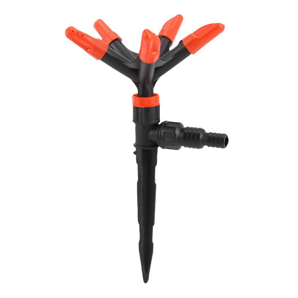 Automatic Sprinkler Head 360 Degree Rotating 5 Nozzle Water Sprayer for Lawn Yard Irrigation Flower Vegetable Watering