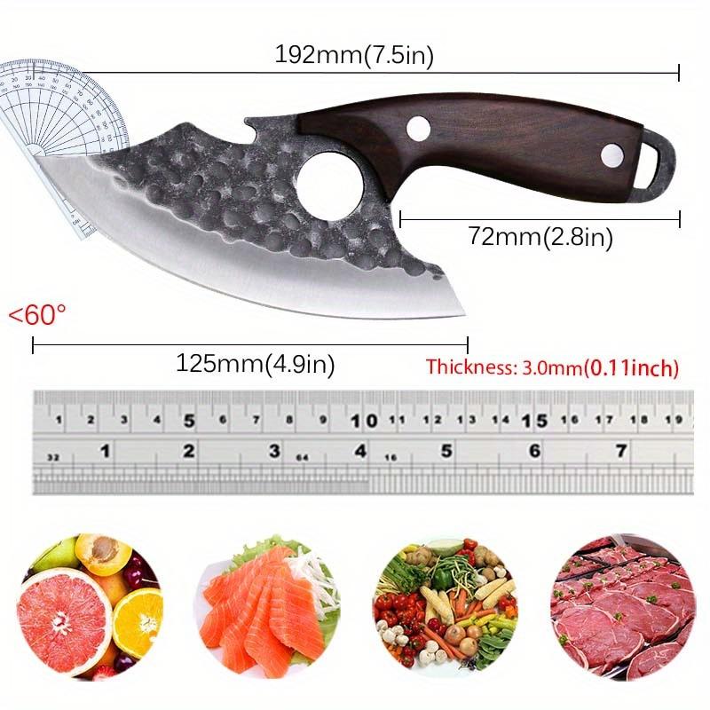 Three-piece Set Stainless Steel Kitchen Chef Knife Hand Forged Boning Knife Cutters Pocket Knife Slicing Cooking Mini Knife Multipurpose Knife