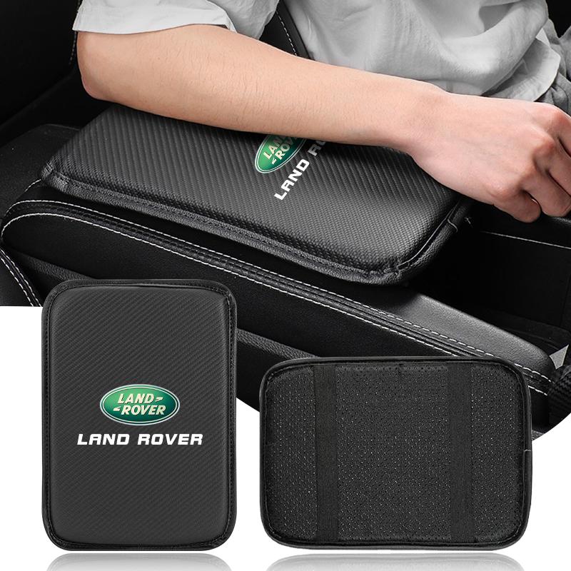 Carbon Fiber Leather Car Console Box Pad Car Armrest Cushion Cover for Land Rover Range Rover Defender Freelander Discovery 1 2 Evoque Rover L322 L405