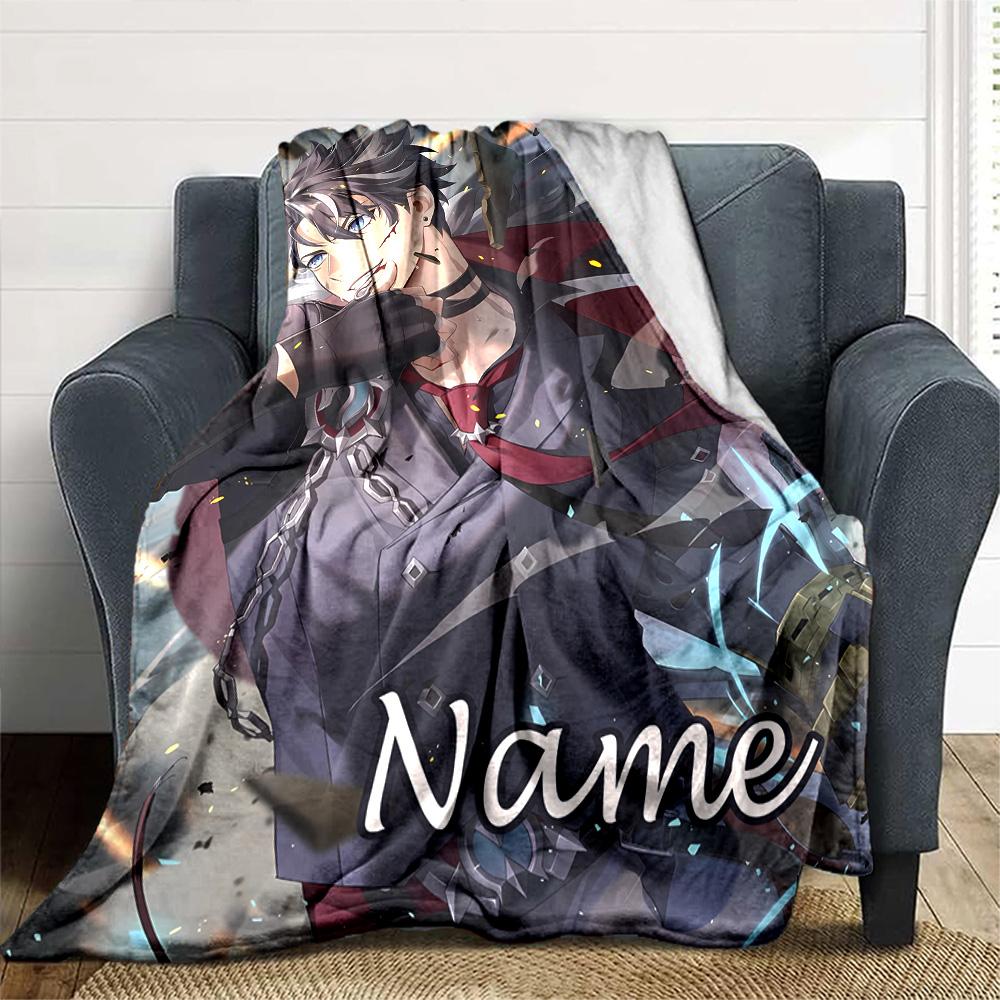 Customizable Genshin Impact9 Throw Blanket – Personalized Name, All-Season Cozy Snug Blanket, Machine Washable, Personalized Blanket