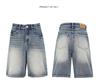2025 Spring/Summer American Retro High-Waisted Distressed Denim Mid-Length Women's Shorts, Versatile Loose Wide-Leg 5-Point Pants