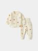 Seamless Pure Cotton Newborn Set: High-Waist Belly Protection, Warm Autumn Pants & Top
