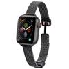 Wheat Ear Magnetic Buckle Stainless Steel Watch Band For Apple Watch 42/44/45/46/49mm, Adjustable Metal Business Replacement Wrist Strap