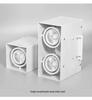 LED Aluminum Square Tube Light - Commercial Spotlight with Super Bright COB Grille Baffle, Single & Double Head Options