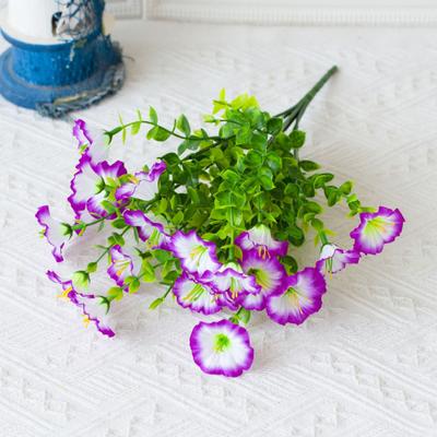 Yousheng Faux Petunia Flowers Bunch Outdoor Artificial Flowers Realistic UV Resistant Fake Flowers for Porch Patio Window Box Hanging Basket