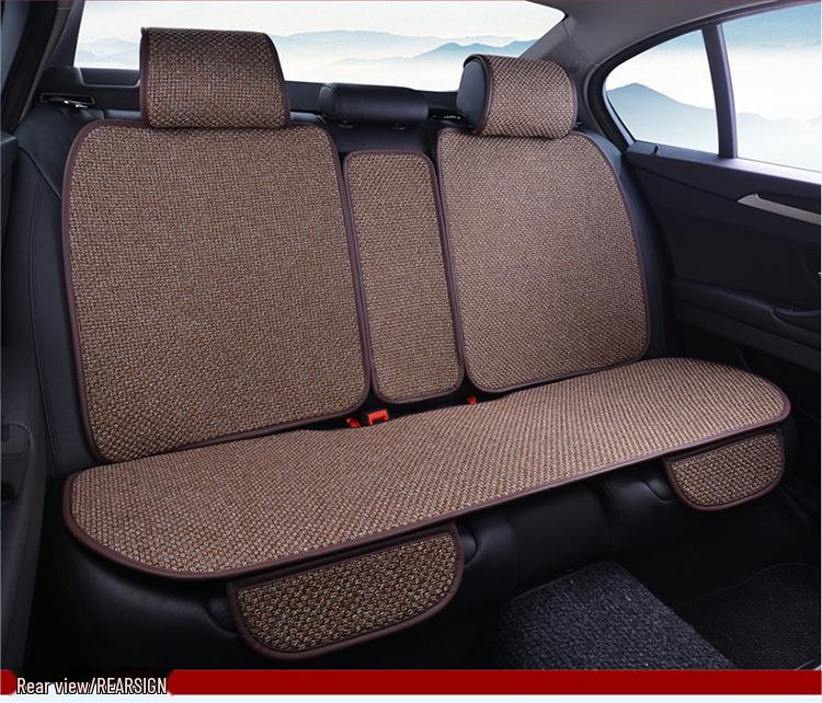 All-Season Non-Slip Linen Car Seat Cushion Set: Breathable, Comfortable & Semi-Wrap Design