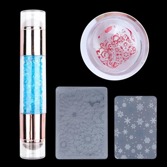Nail Stamper Stamping Template Manicure Tool With Scraper