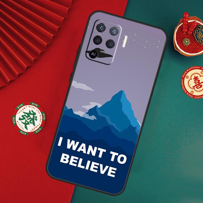 The X Files I Want To Believe Case For Oppo A6 A5 Pro A15 A18 A38 A58 A78 A98 A54 A74 A94 A17 A57 A80 A60 A40 A16 A76 A96