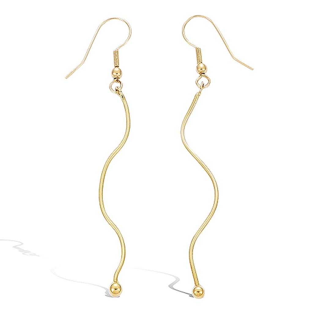 Les Trésors De Lily [B7574] - Gold Plated 'Gazelles' Earrings - 50x4 Mm
