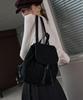 Leathery Bridge Suede Backpack [Black]