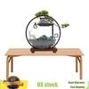 Bymaocar Indoor Wasserspiel mit Nebel Touch-Schalter LED-Licht Räuchergefäß Wasserfall Entspannende Tischdekoration Unerwartetes Geschenk