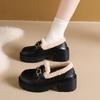 2 British style platform small leather shoes 22 new temperament black fairy style muffin