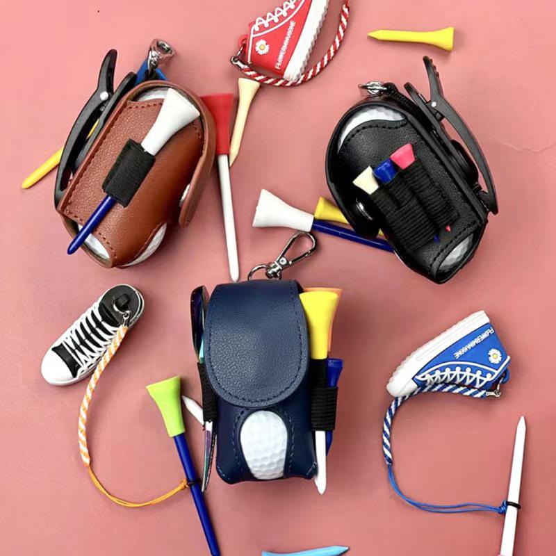 Leather Waist-Mounted Golf Ball Pouch | Outdoor Sports Storage Bag