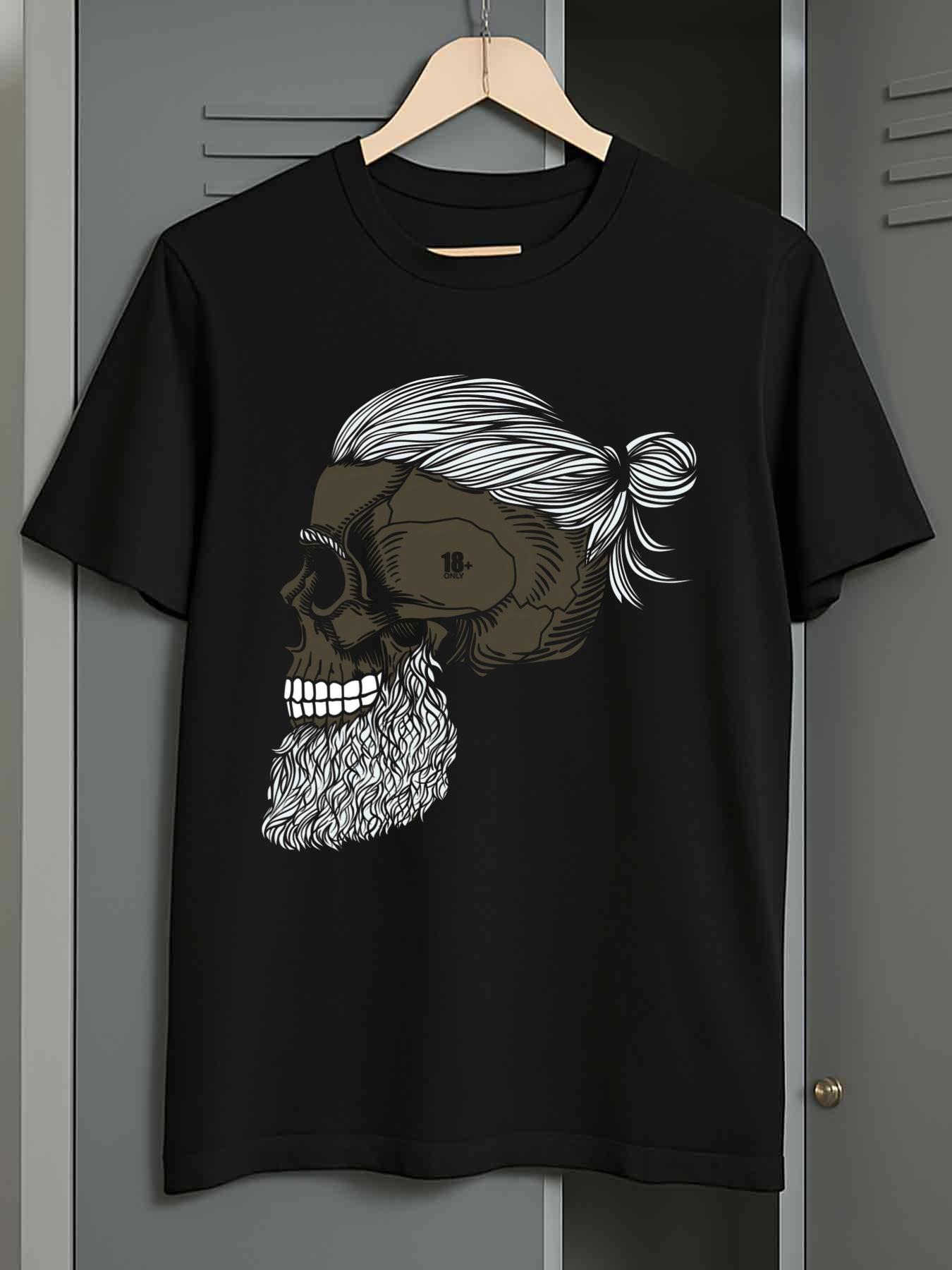 Men s T-Shirt Y2K Halloween Cotton Tshirtsplain 100 Black S