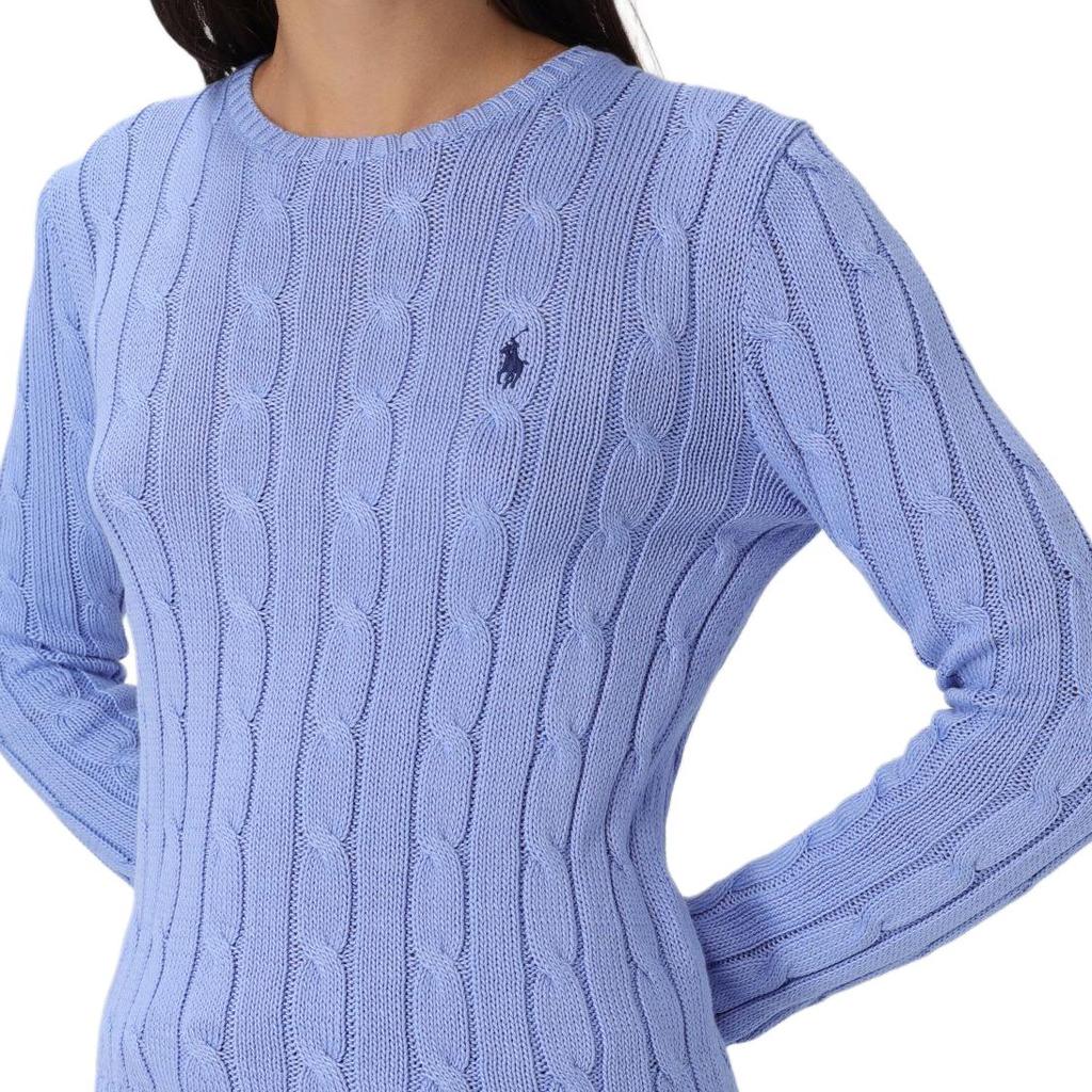 Polo Ralph Lauren Cable Knit Cotton Crew Neck Sweater Slim Fit Women sweater 211971869-009