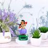 Solar Hawaiian Dance Figure Car Dashboard Toy Lovely with Solar Panel Shaking Head Doll Dancing Figure Toy for Bedroom