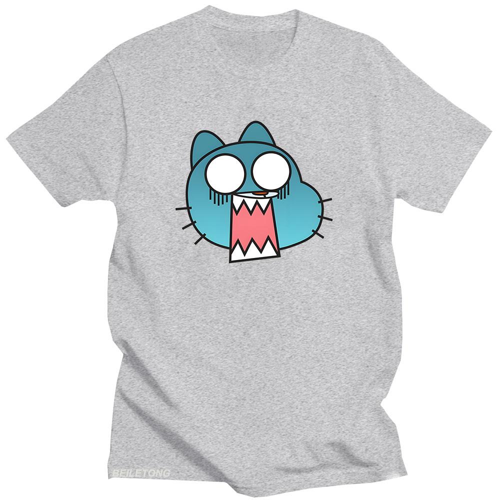 Gumball T-shirt Cartoon Print Harajuku Kawaii Casual Tee-shirt Short Sleeve Cotton O-neck Tshirt Vintage Cute Clothing