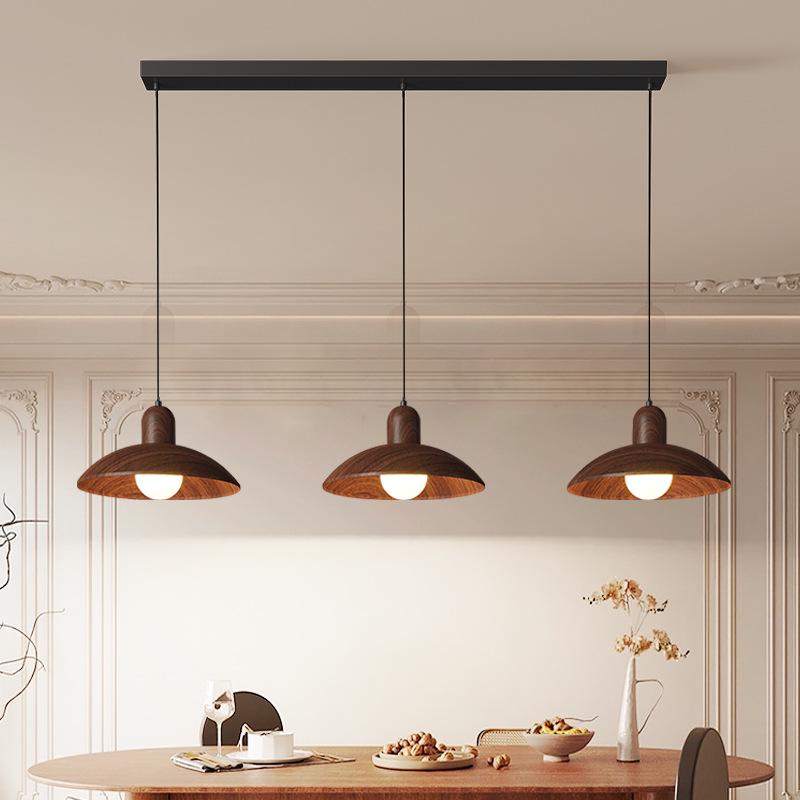 Walnut Finish Pendant Light - Wabi-Sabi Style for Restaurants, Bars, and Homes