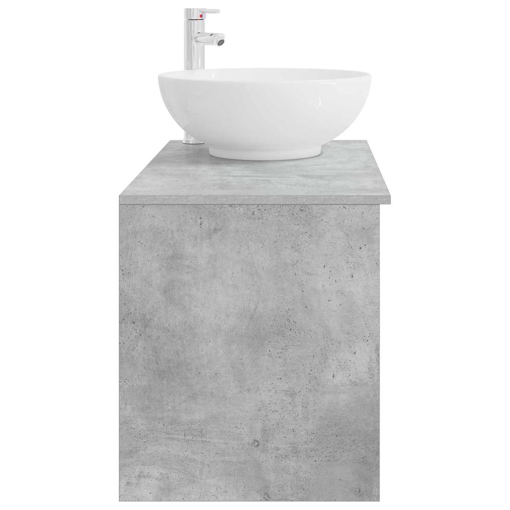 Bathroom Furniture Set 2 Pcs Concrete Grey Wood Based Material