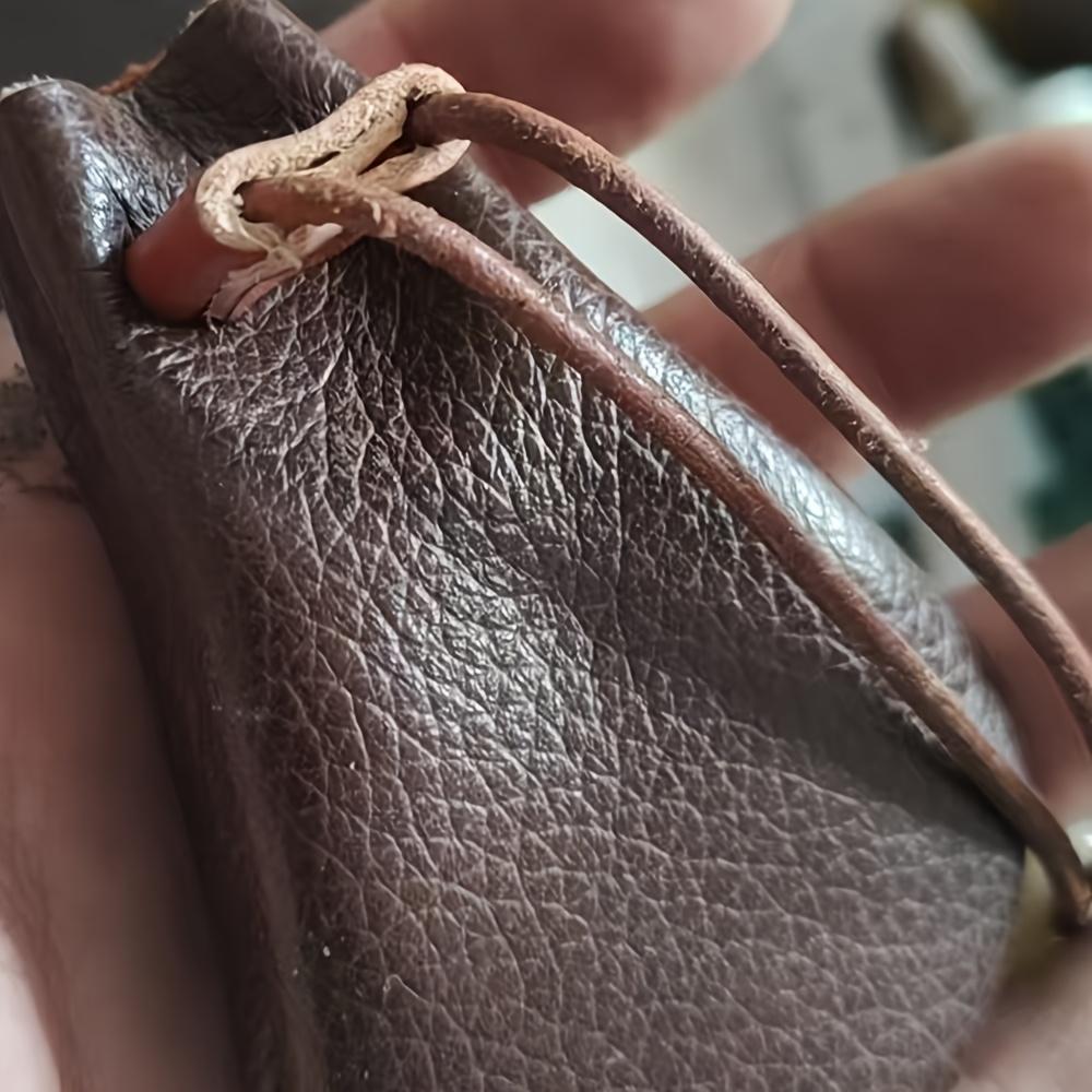 Leather Earphone & Coin Wallet, Minimalist Small Purse, Durable Casual Everyday Carry