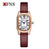 OFNS Women's Casual 30m Waterproof Quartz Watch with Roman Numerals and Two-Hand Design.