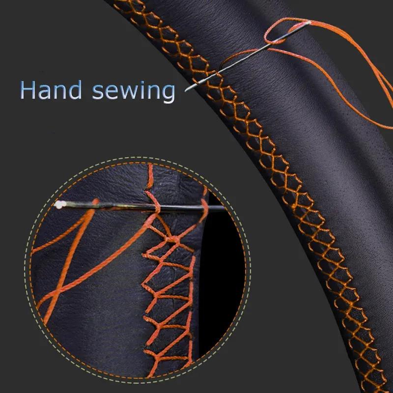 Hand Sewning Artificial Leather Car Steering Wheel Cover For Mercedes Benz A45 AMG W176 C63 W204 CLA C117 CLS S-Model 2011-2016