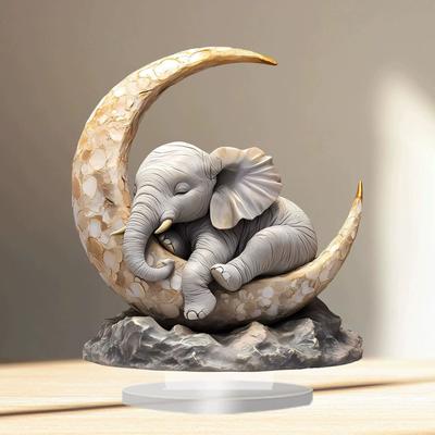 Bohemian Elephant Living Room Bedroom Office Study Tabletop Ornament