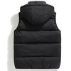 Pánská zimní bavlněná vesta Bez rukávů Kapuce na zip Kapsy Cardigan Zahuštěný Jednobarevný Větruodolný Udržování tepla Měkký Teplý Ležérní Kabát Vesta