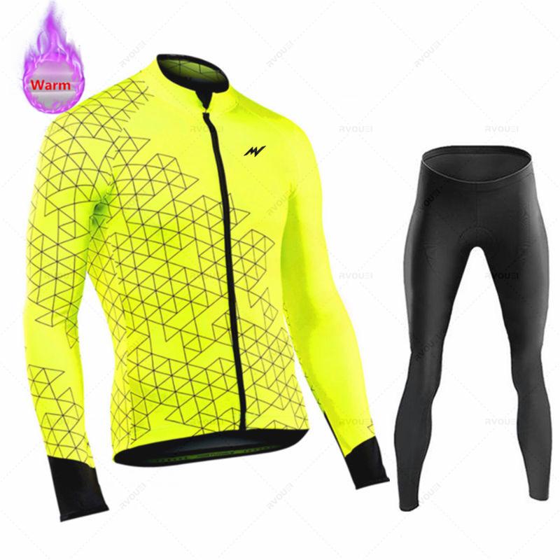 2026 Winter Velvet Warm Morvelo Cycling Jersey Sets Men Thermal Fleece Bicycle Clothing Road Bike Shirt MTB Uniform Ropa Ciclismo Warm Bib Pants