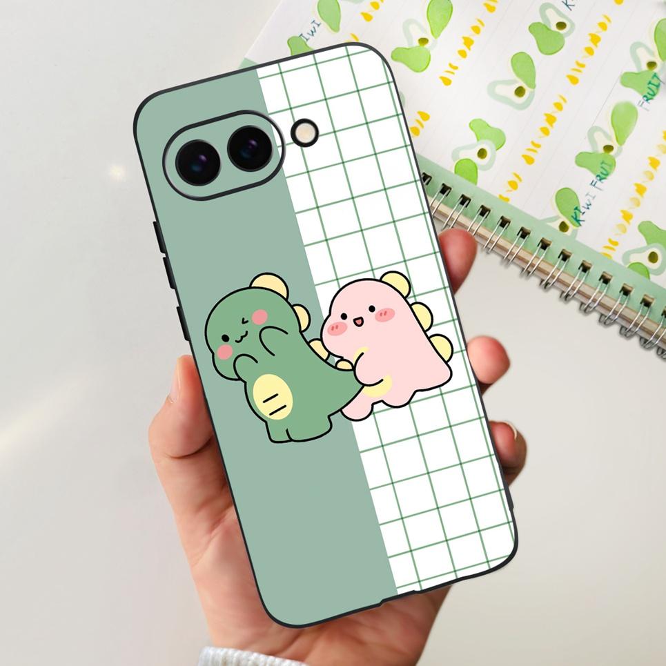 For Google Pixel 9a 9 Pro Phone Case Cool Cartoon Cat Painting Soft Slim Clear TPU Rubber Silicone Back Cover For Google 9 9Pro