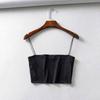 2025 Summer Women's Crop Top Sexy Elastic Cotton Camis Sleeveless Short Tank Top Bar