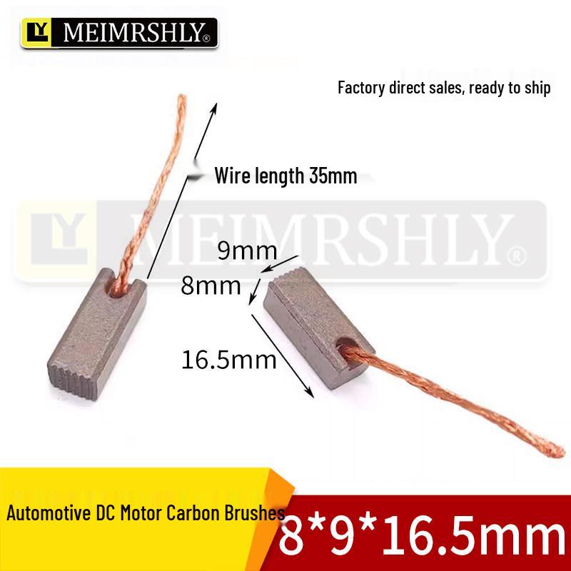 Compatible Carbon Brushes for Valeo, Remy, Jenory, Hanla Alternators - 4.5x6.5x17 mm, High Wear Resistance