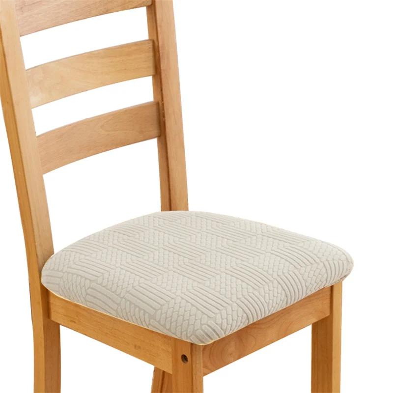 1/2/4/6pcs Thicken Jacquard Chair Cushion Cover Kitchen Dining Seat Slipcovers Removable Dining Room Chair Seat Cushion Covers