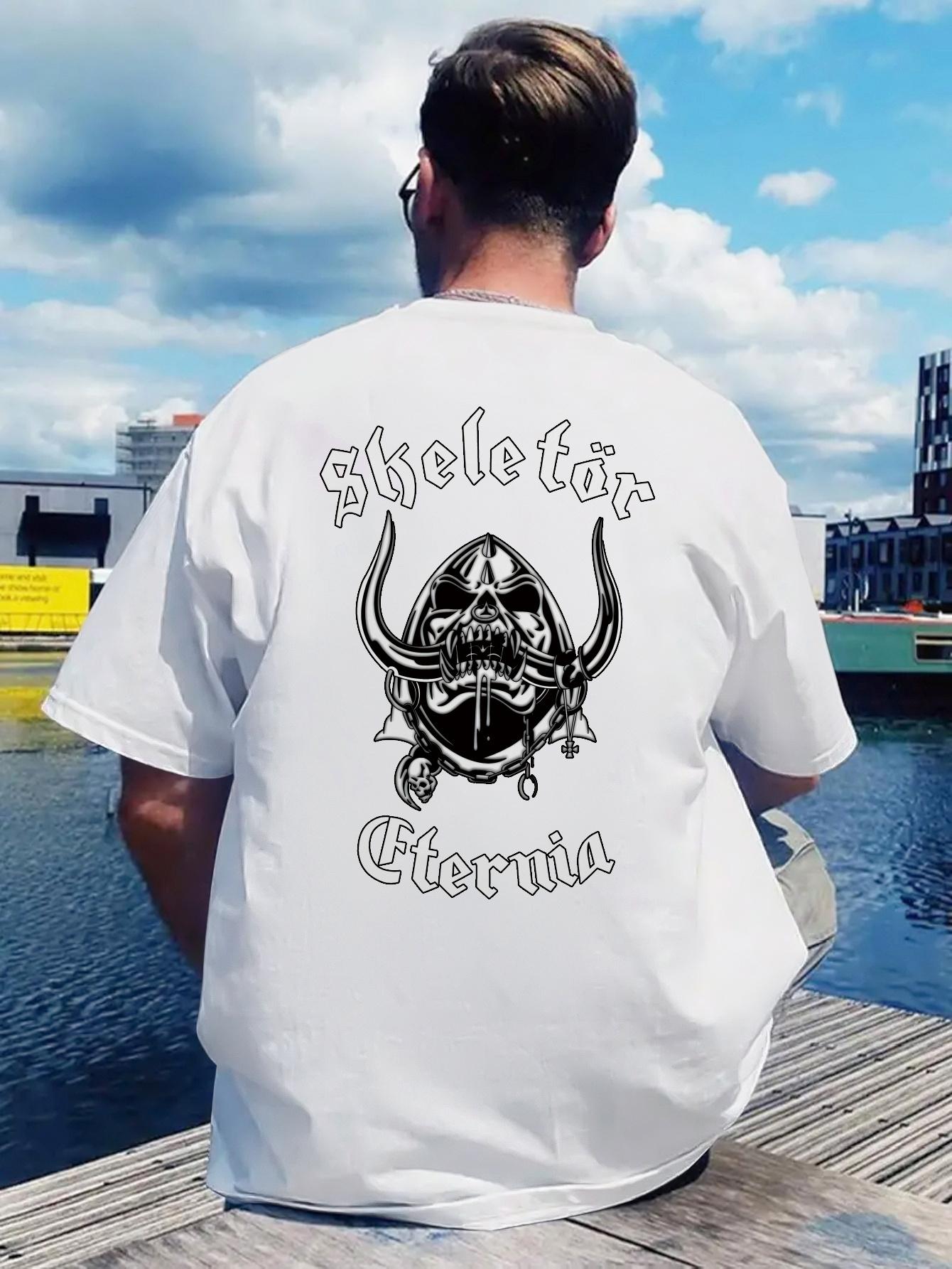 Vintage Heavy Metal Band Graphic T-shirt - Back Print Gothic Skeleton Crown XXXXL