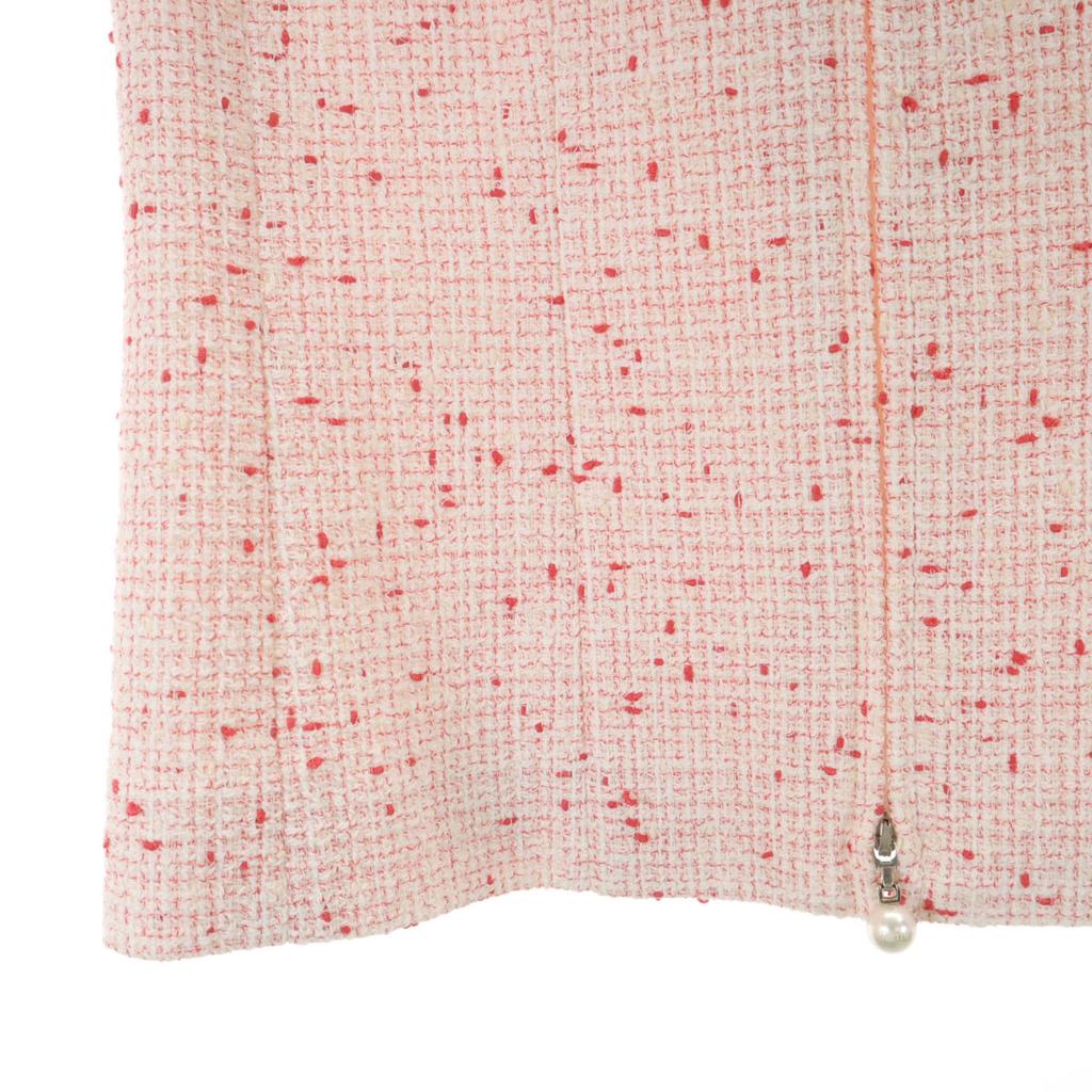 Unused Rene Made In Japan Five-quarter Sleeve Tweed Jacket 34 Pink Women Used