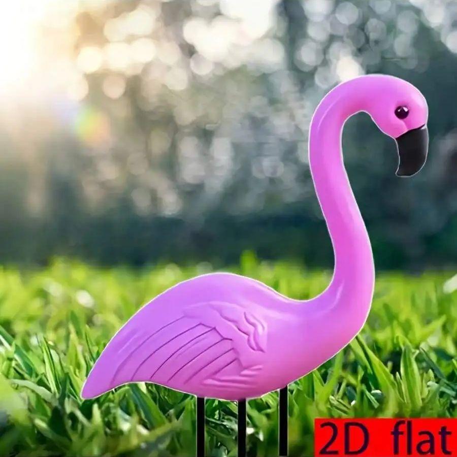 Classic pink flamingo garden decoration, suitable for garden terrace party decoration and outdoor gardening gifts,