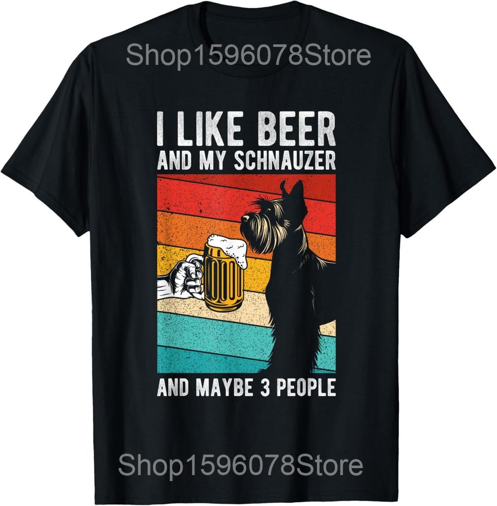 Miniature Schnauzer I Hear You I'm Just Not Listening T Shirts Men Humor Streetwear Tee Shirt Short Sleeve Unisex Loose Clothing