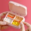 Tragbarer Organizer-Behälter für Tabletten, Reise-Pillendose mit Dichtungsring, kleine Pillendose für Tabletten, Behälter für Medikamente