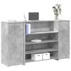 Biurko Recepcyjne Betonowe Szare 180X50X103,5 Cm Drewno Klejone