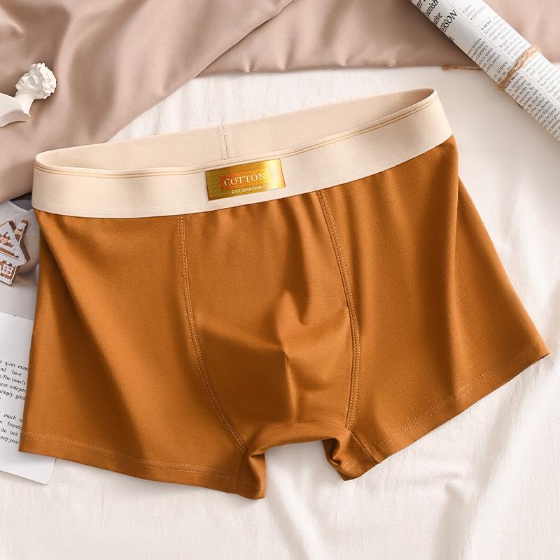 Men's Pure Cotton Loose Fit Breathable Boxer Briefs - Plus Size, Teen Friendly Four-Corner Shorts