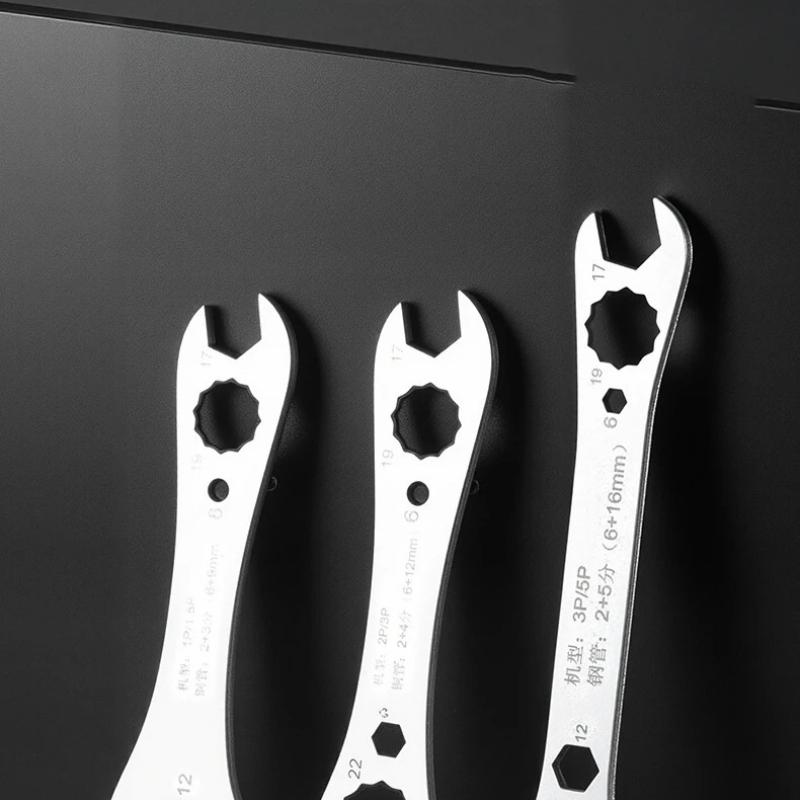 Multi functional Air Conditioner Wrench Open End Set Ultra-thin Flat wrench Tool Multi-Function Double-End Fixed