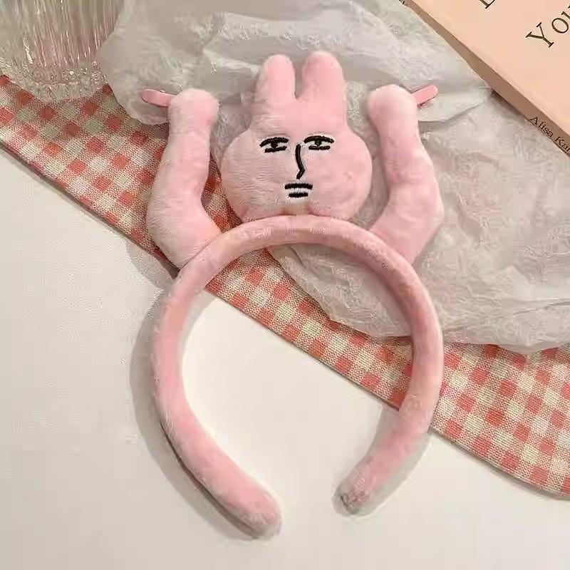 Roztomilé čelenky Plyšové vtipné kreslené králičí čelenky Kreativní vlasový pásek Doplňky do vlasů Dívčí dárky k narozeninám