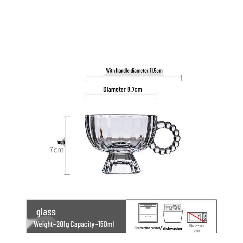 

Elegant Transparent Glass Drinking Cups