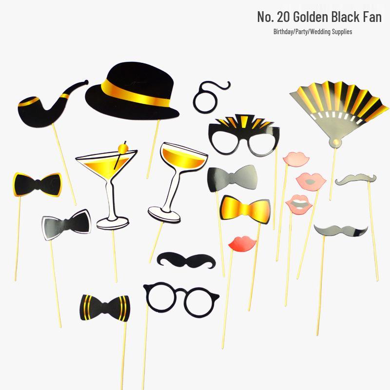 Goofy Paper Mustache Photo Props for Weddings & Parties