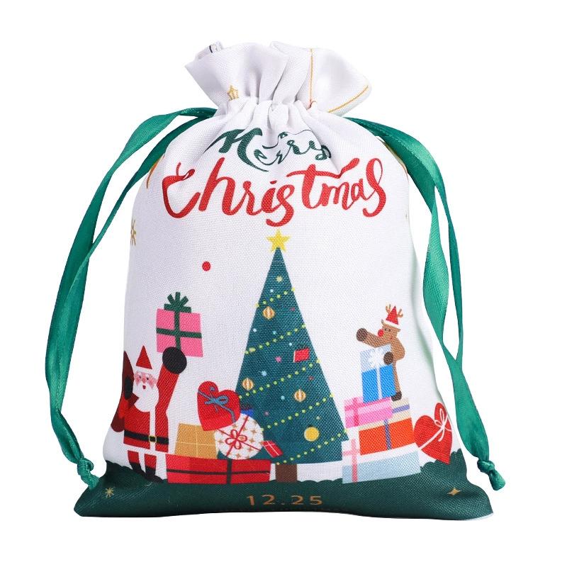 Christmas Velvet Bags Drawstring Pouch Candy Snack Gifts Bag for Xmas New Year Party Bracelet Jewelry Packaging Storage Bag