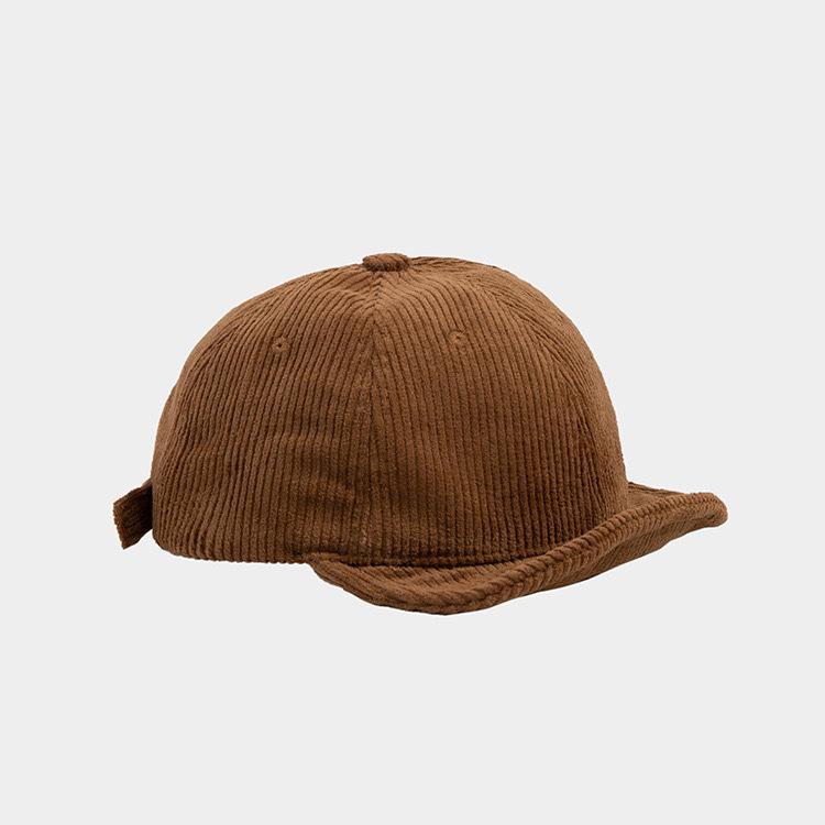 Pet met korte klep Heren en Dames Retro Werkstijl Ami Kaji Zachte klep Japanse Honkbalpet M（56-58cm） brown